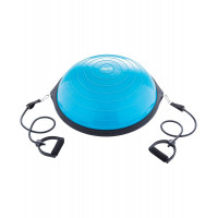 Полусфера Star Fit Bosu с эспандерами, с насосом GB-502 синий