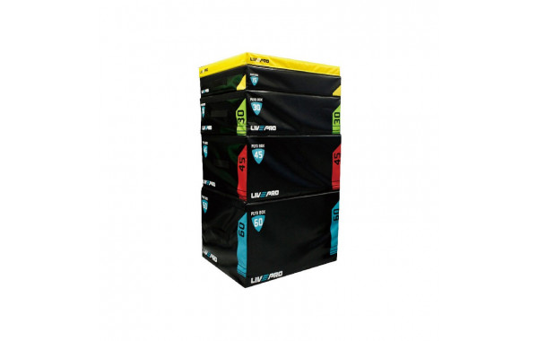 Плиометрический бокс Live Pro Soft Plyometric Box LP8151-L 91,4x76,2x45,7 см, черный\красный 600_380