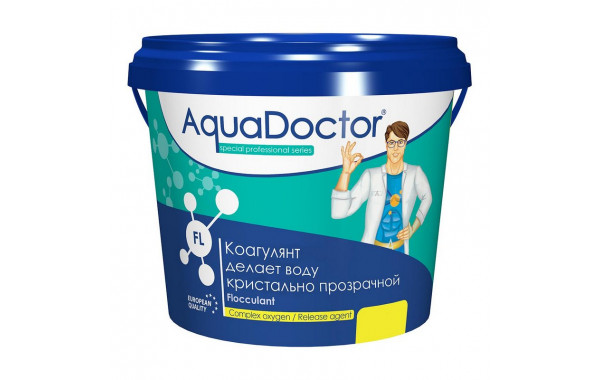 Флокулянт, 1кг ведро, гранулы, коагулирующий препарат, быстрорастворимый AquaDoctor AQ19394 600_380