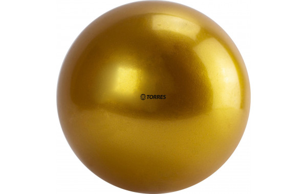 Мяч для художественной гимнастики однотонный d15см Torres ПВХ AG-15-10 золотистый 600_380