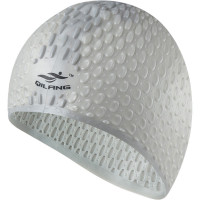 Шапочка для плавания силиконовая Bubble Cap (серебро) Sportex E41537