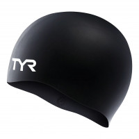 Шапочка для плавания подростковая TYR Wrinkle Free Junior Silicone Cap, LCSJR-001, черный, силикон