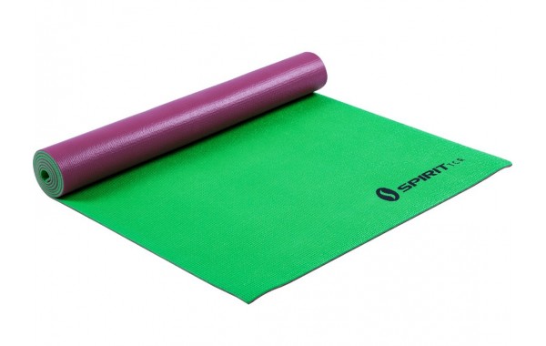 Коврик для йоги 5 мм Spirit Fitness M-06 бордово-зеленый 600_380