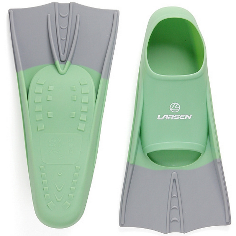 Ласты укороченные силиконовые Larsen 6975 NEW Mint\Graphite 800_800