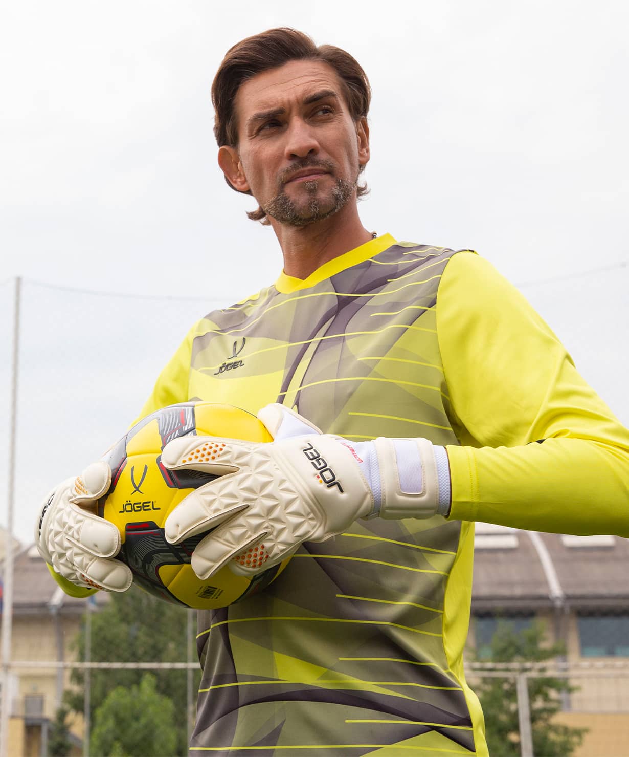 Свитер вратарский Jogel DIVISION PerFormDRY GK Pattern LS, желтый/черный/белый 1230_1479