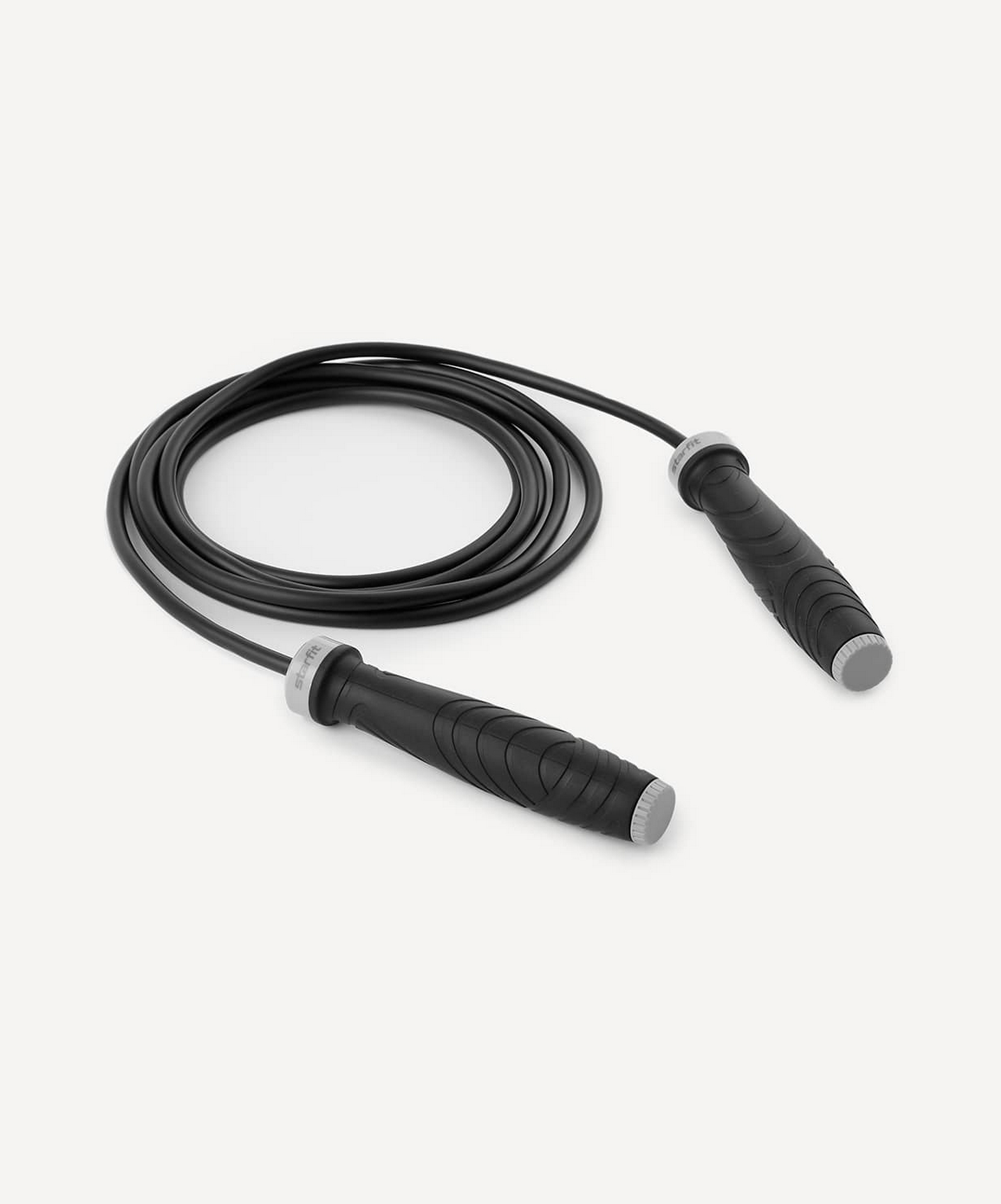 Скакалка ПВХ, с утяжелителями, 3м Star Fit RP-601 черный 1663_2000