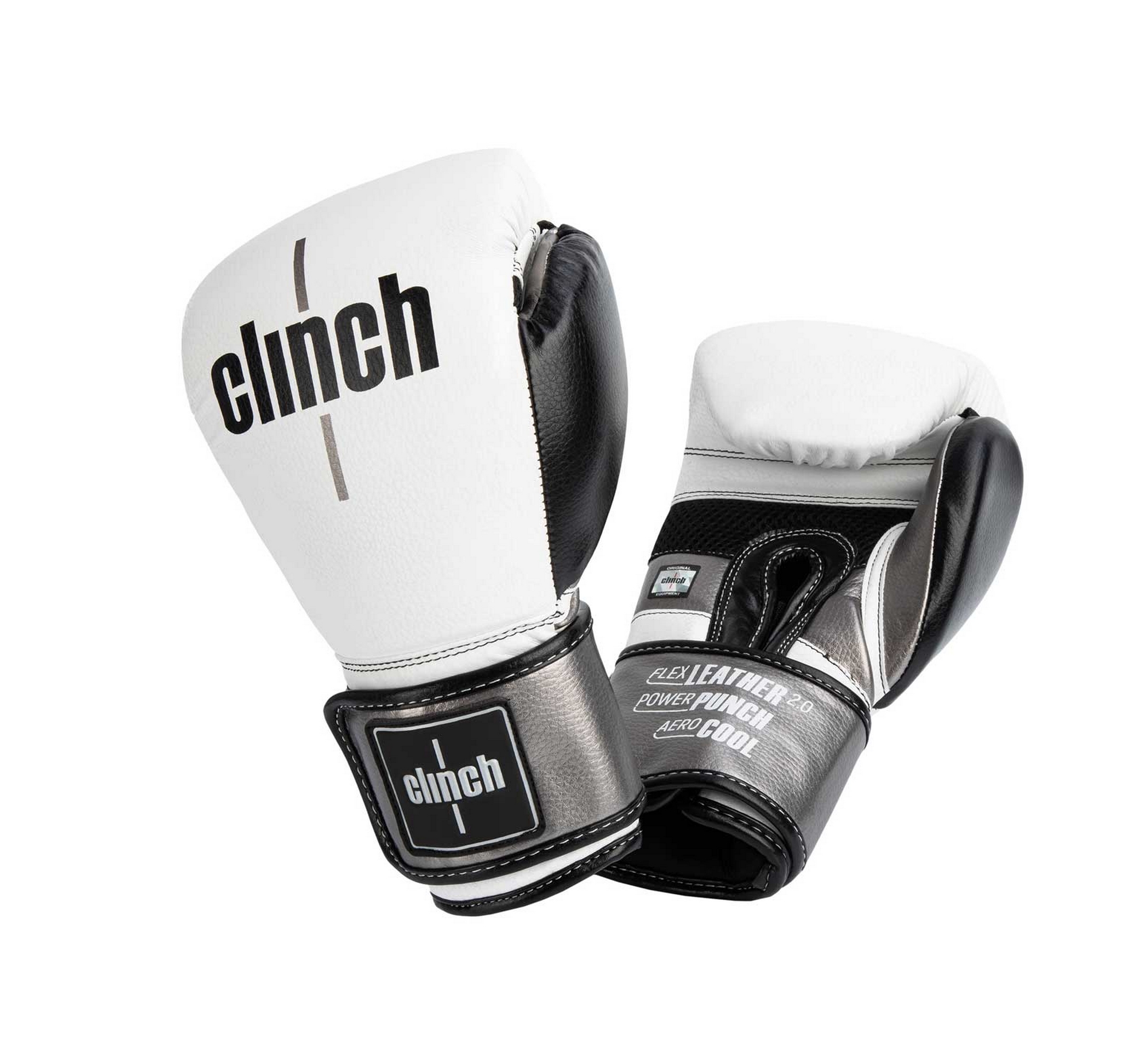 Перчатки боксерские Clinch Punch 2.0 C141 бело-черно-бронзовый 2000_1829