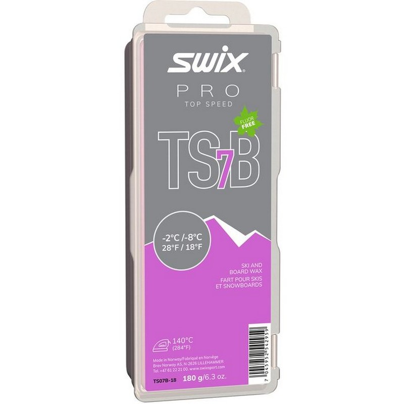 Парафин углеводородный Swix TS7 Black (-2°С -8°С) 180 г TS07B-18 800_800