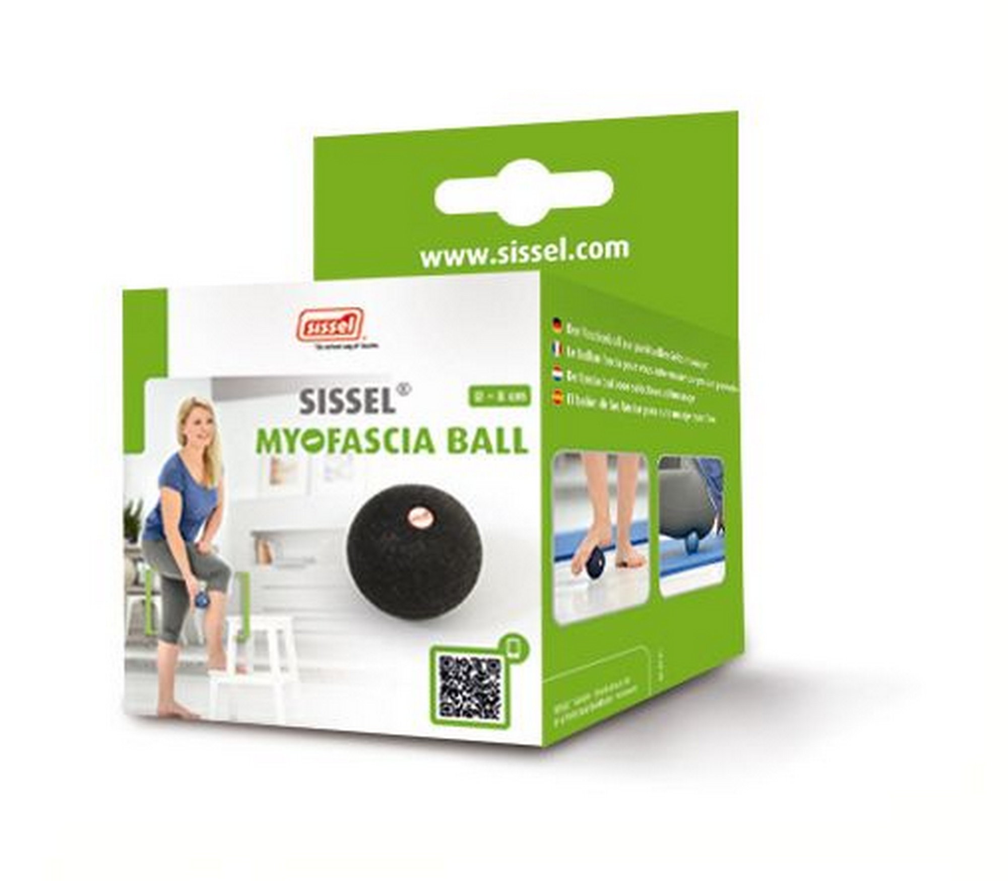 Массажный мячик d12см SISSEL Myofascia Ball 162.091 черный 2000_1748