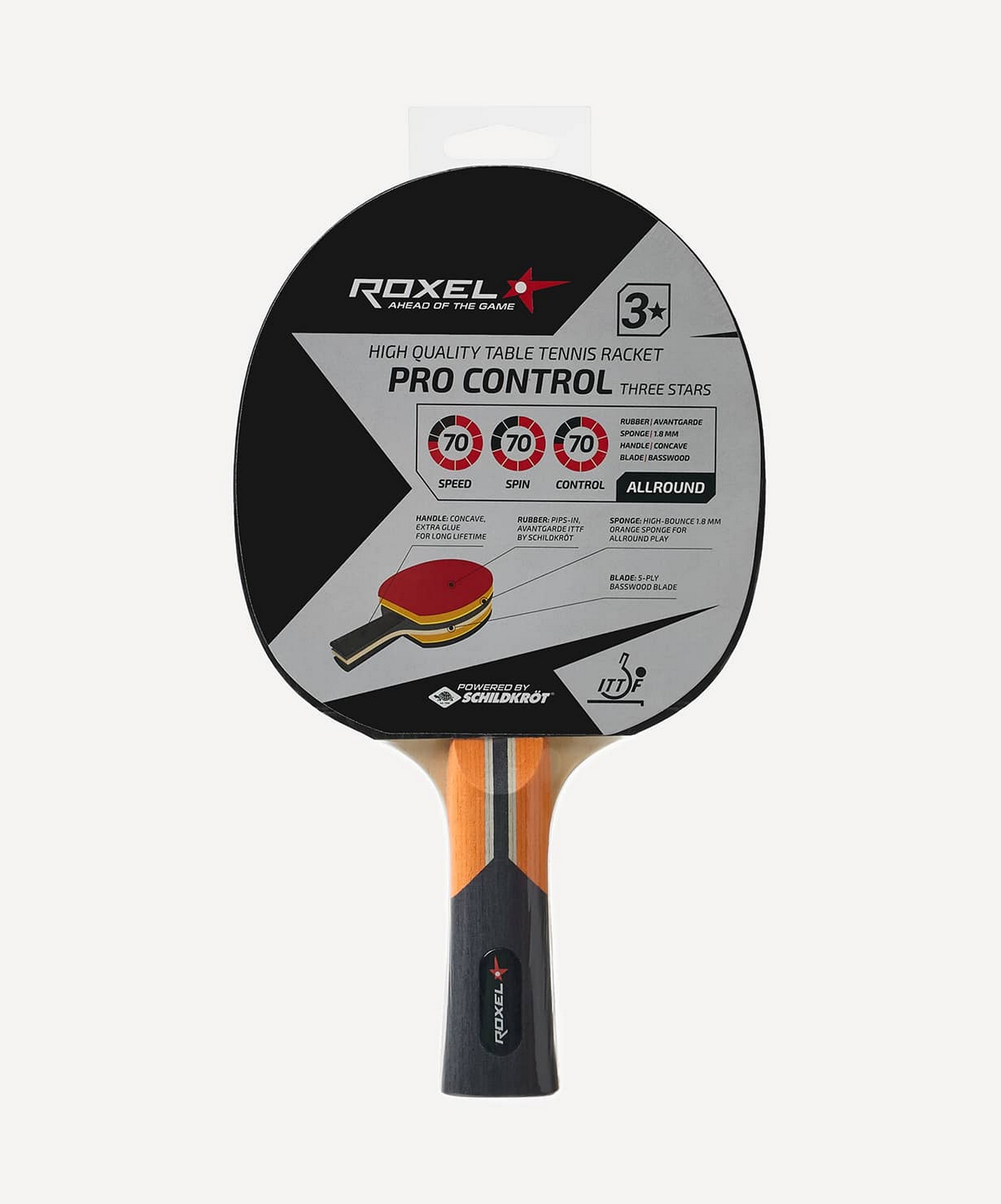 Ракетка для настольного тенниса Pro Control, коническая Roxel 1663_2000