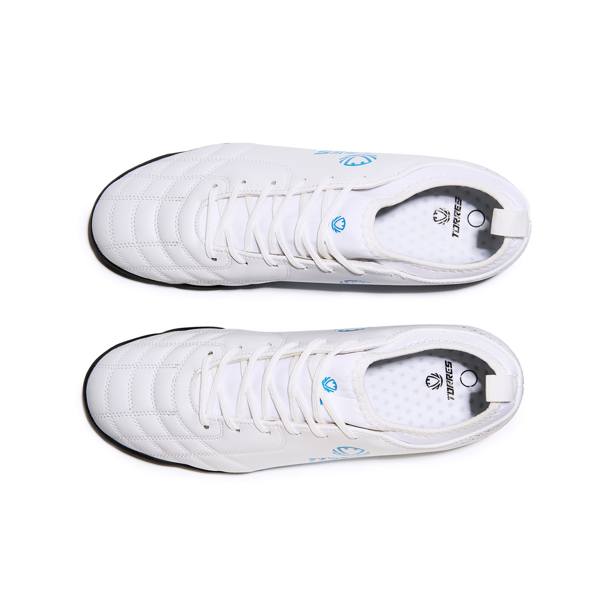 Бутсы футбольные (многошиповки) Torres BOLA TS2342310-271 с носком, белый 2000_2000