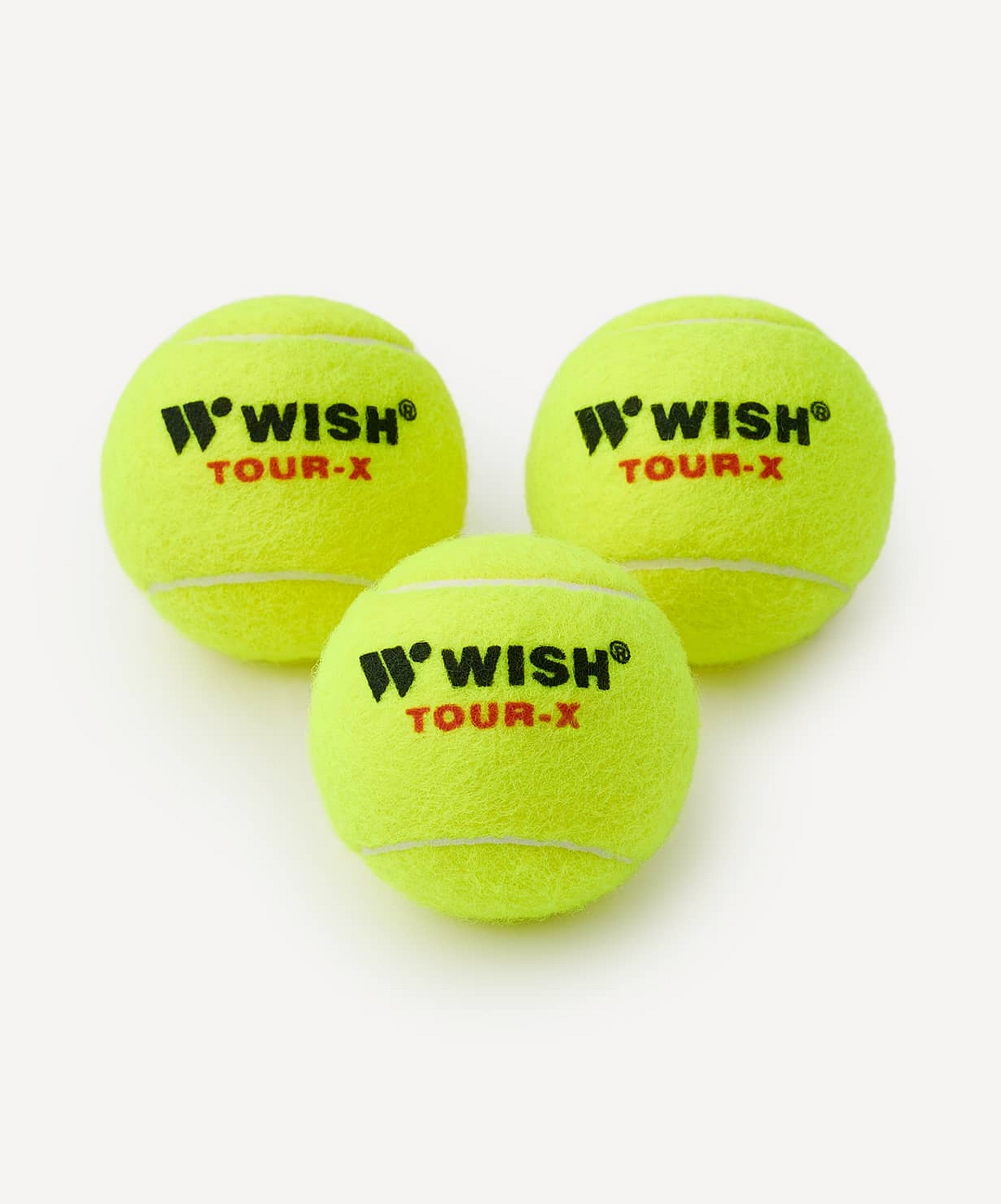 Мяч для большого тенниса, 3шт Wish TOUR-X 830 желто-зеленый 1663_2000