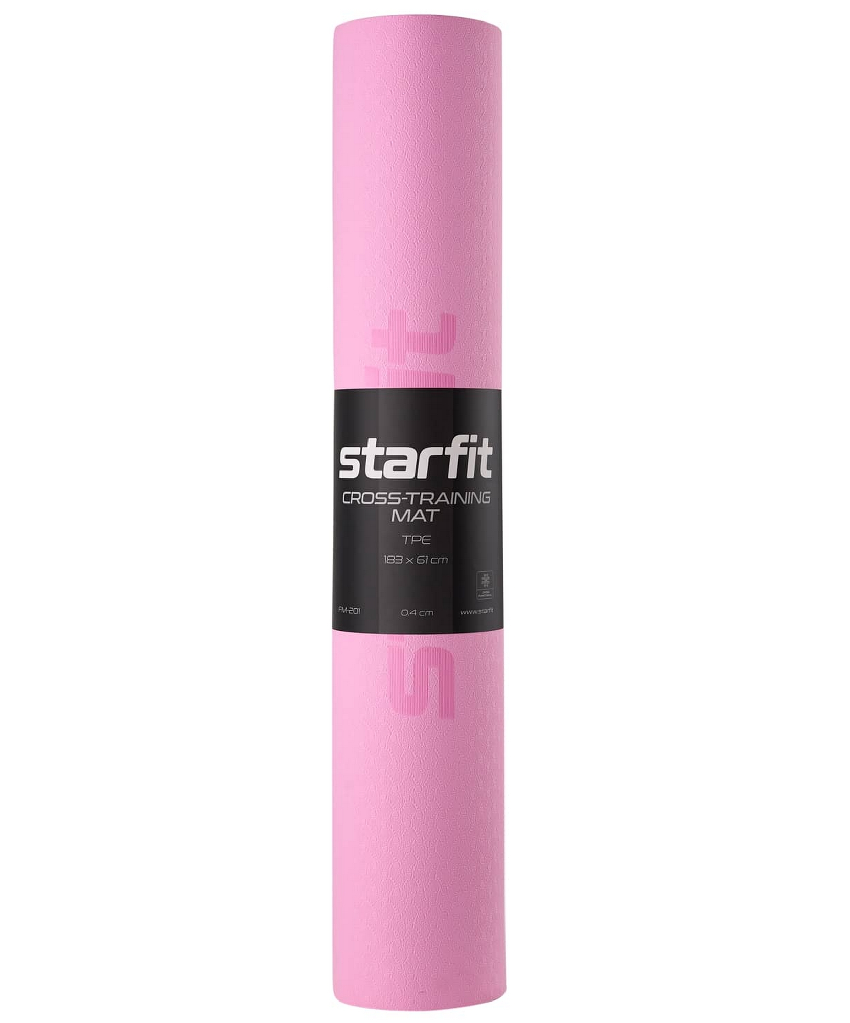 Коврик для йоги и фитнеса 183x61x0,4см Star Fit TPE FM-201 розовый пастель\фиолетовый пастель 1663_2000