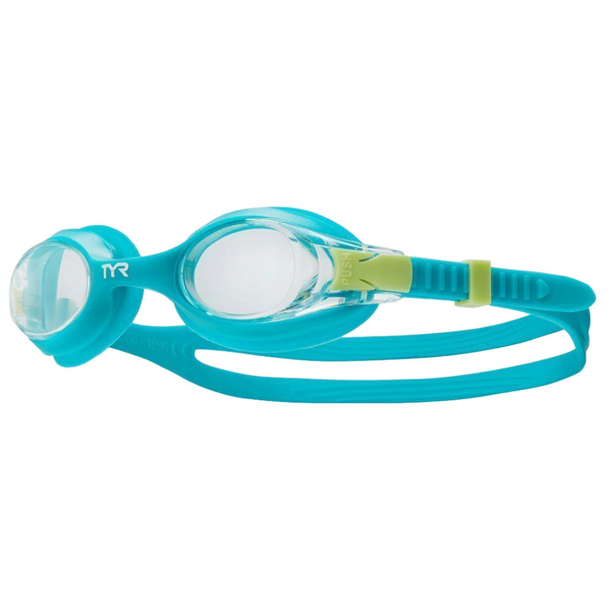 Очки для плавания детские TYR Swimple LGSW-792 зеленая оправа 2000_2000