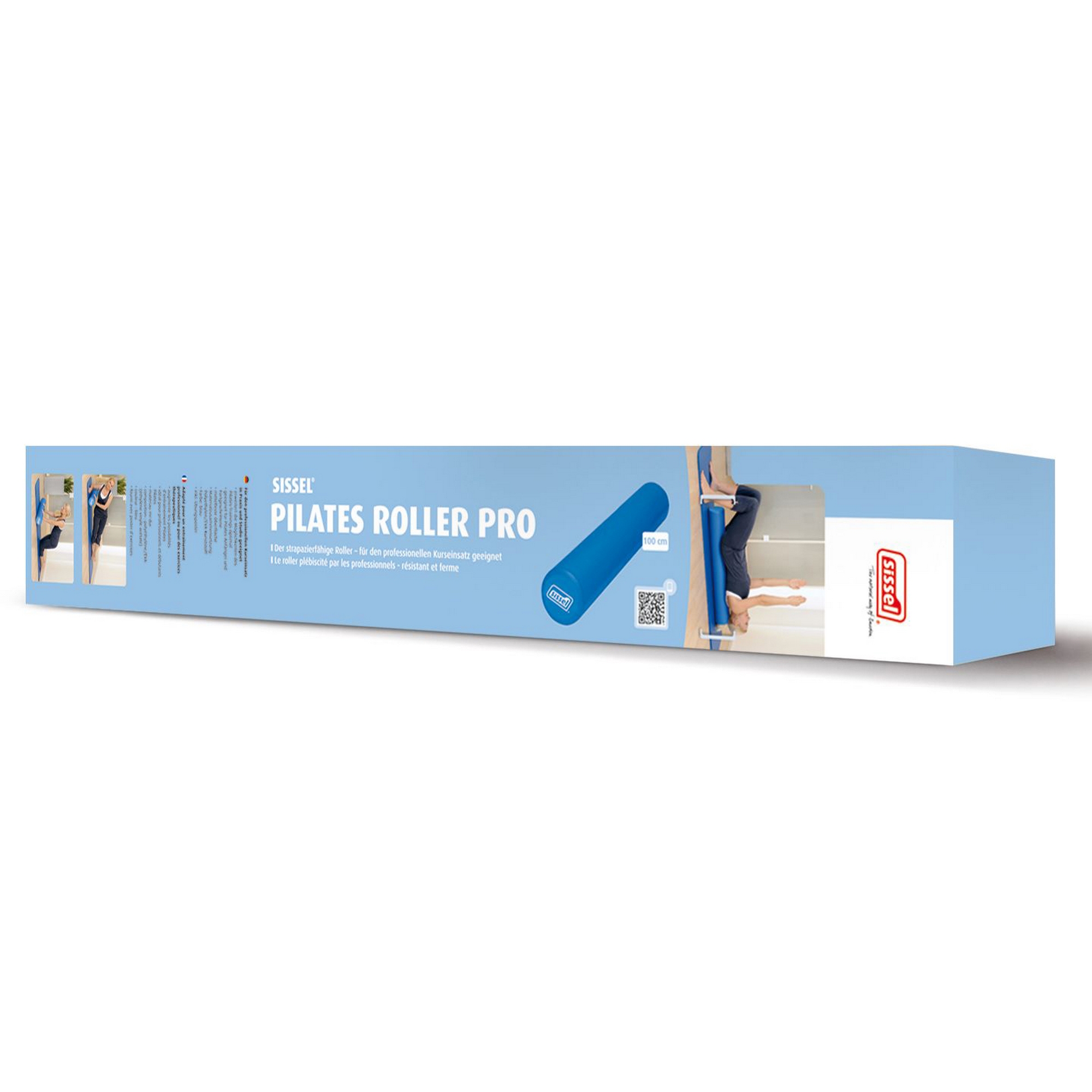 Массажный ролик SISSEL Pilates Roller Pro 310.015 мягкий, синий 2000_2000