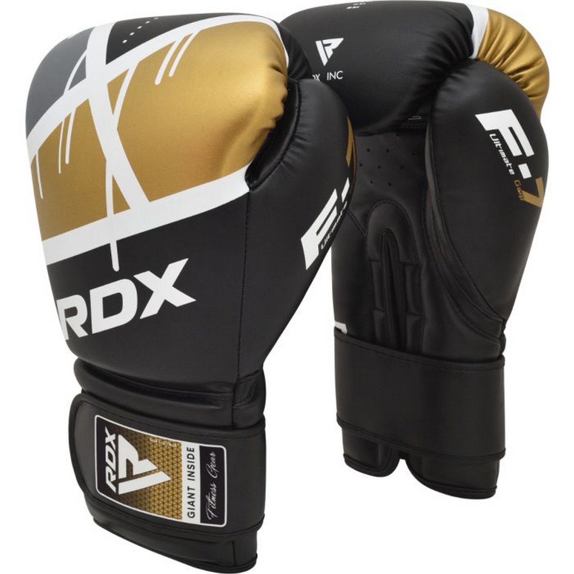 Перчатки тренировочные RDX BGR-F7BGL-14OZ черный\золотой 2000_2000