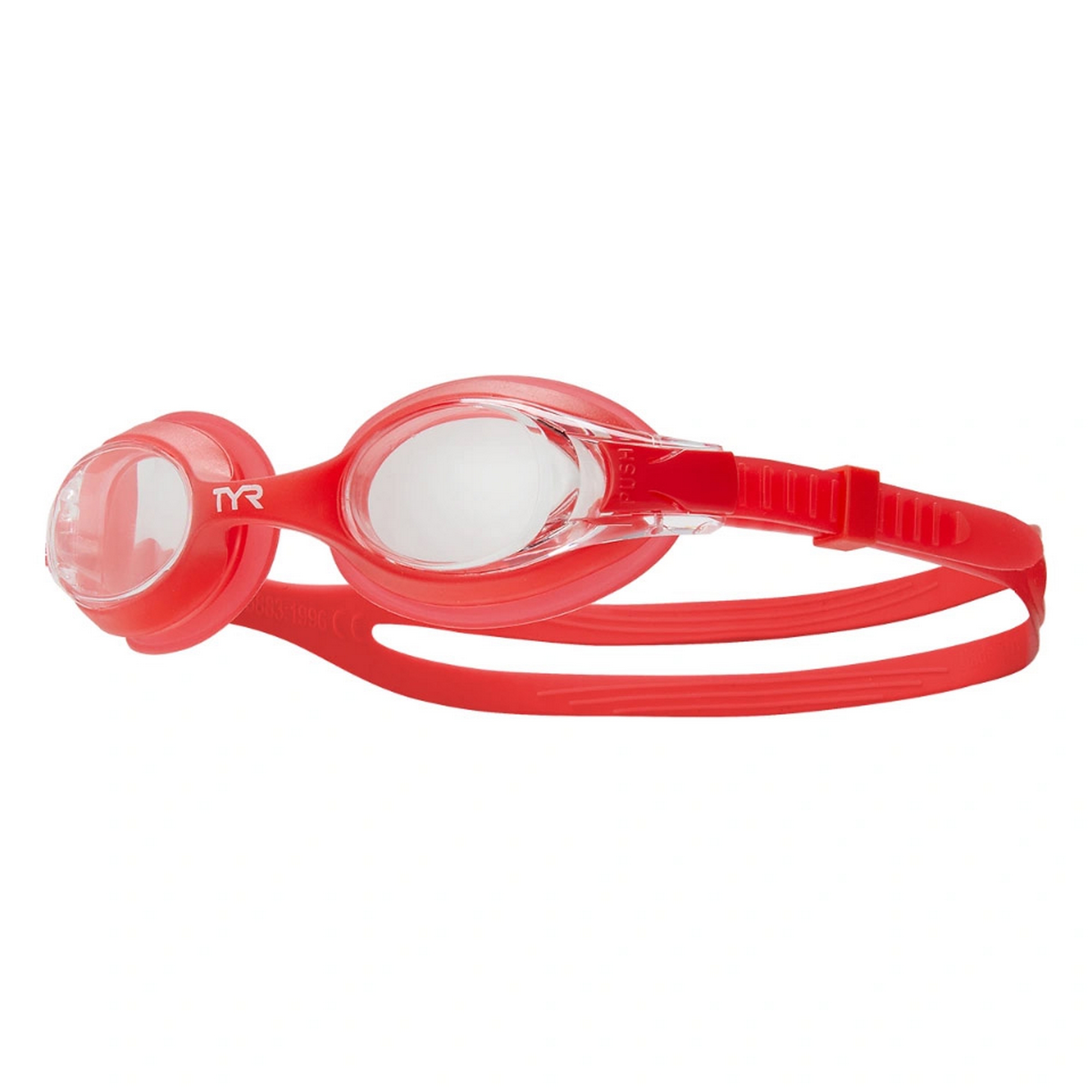 Очки для плавания детские TYR Swimple LGSW-158 красная оправа 2000_2000