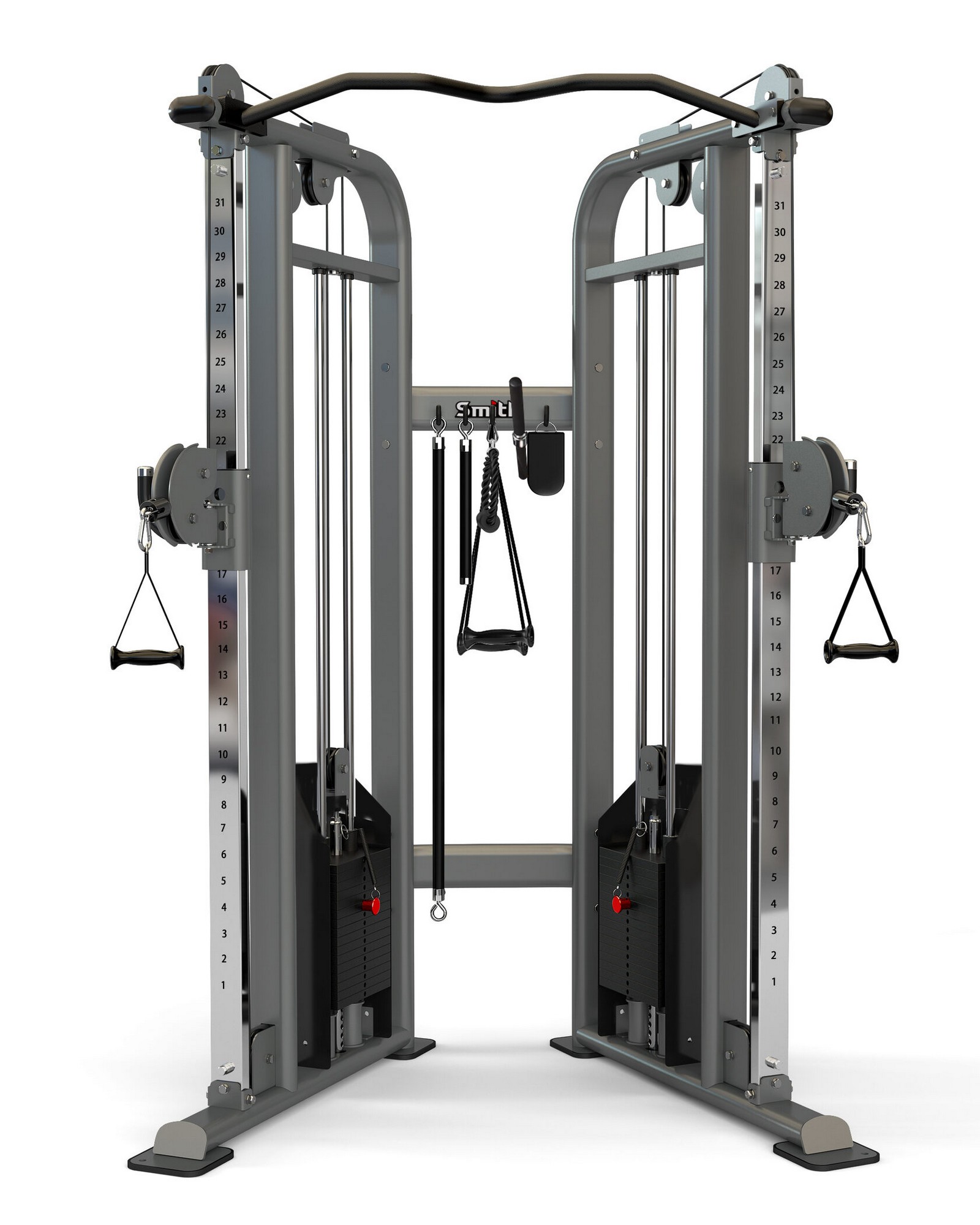 Двойная регулируемая тяга (стеки по 80кг) Smith Fitness BS017 1600_2000
