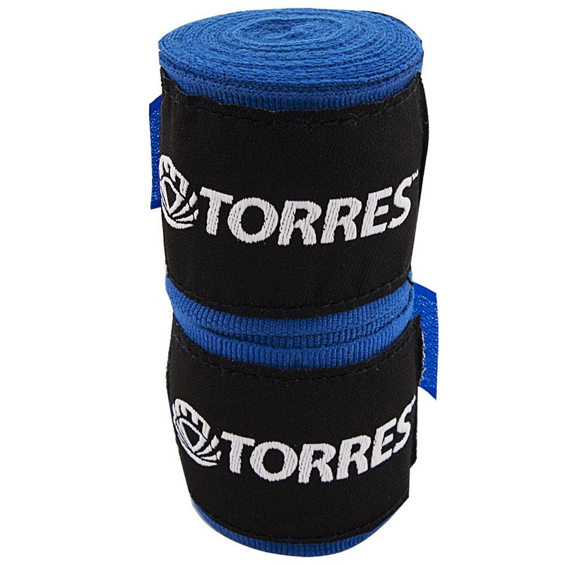 Бинт боксерский эластичный Torres PRL62017BU, длина 3,5 м, ширина 5,5 см, 1 пара, синий 800_800