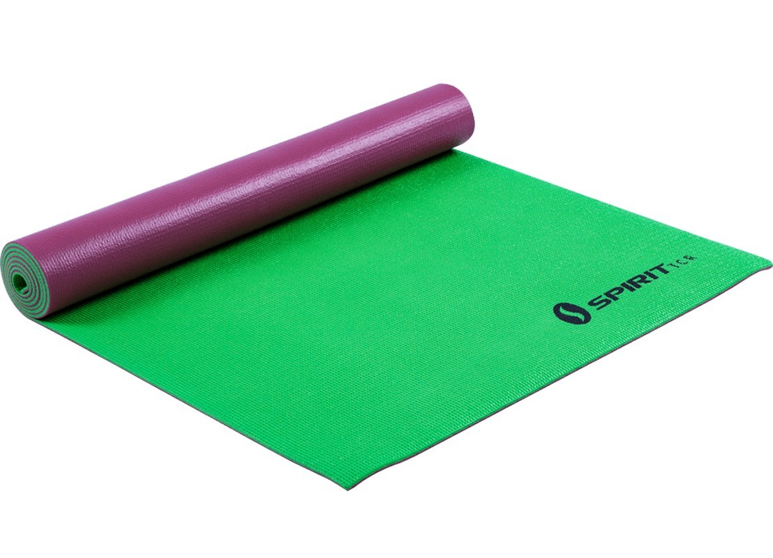 Коврик для йоги 5 мм Spirit Fitness M-06 бордово-зеленый 1108_800