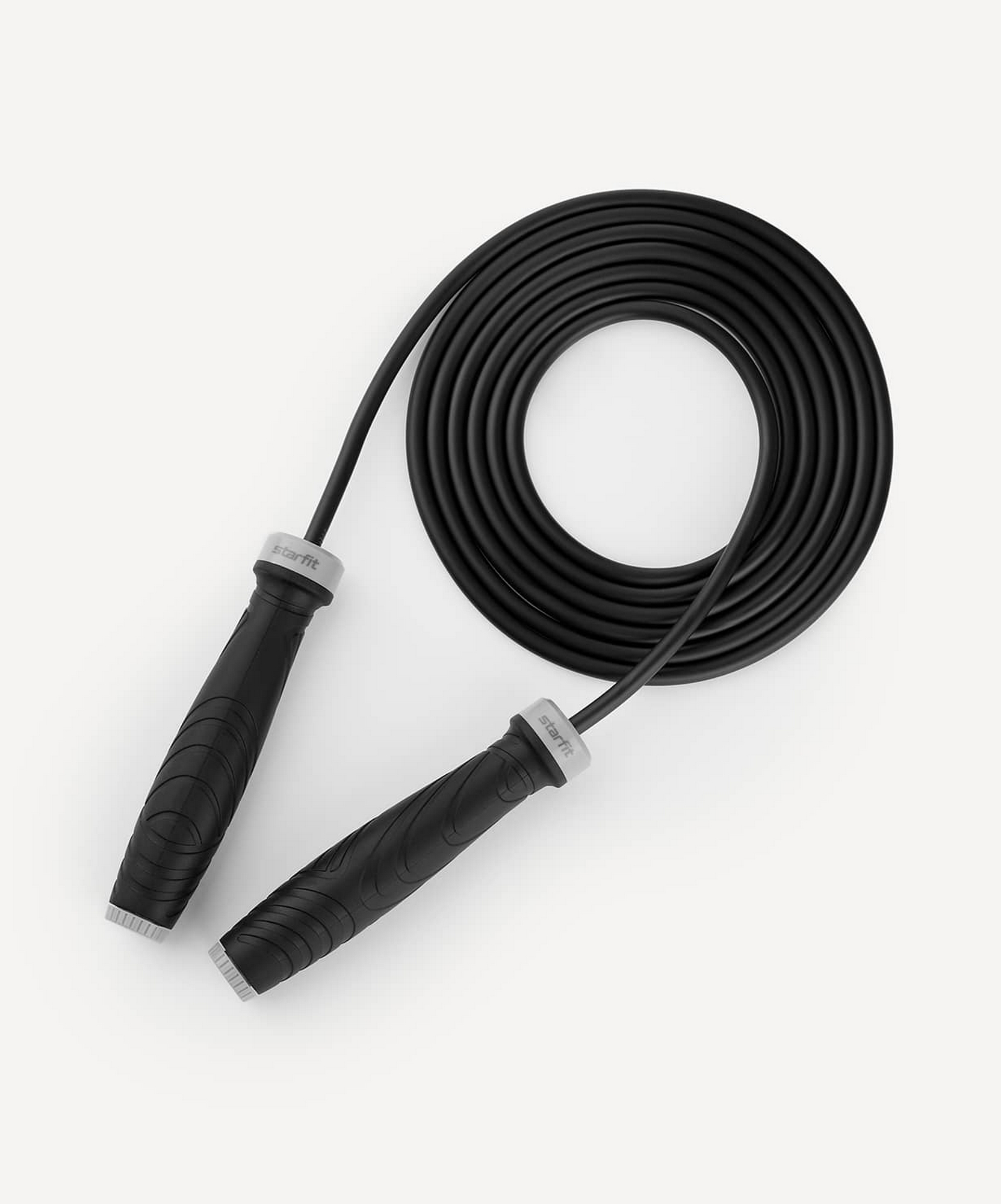 Скакалка ПВХ, с утяжелителями, 3м Star Fit RP-601 черный 1663_2000