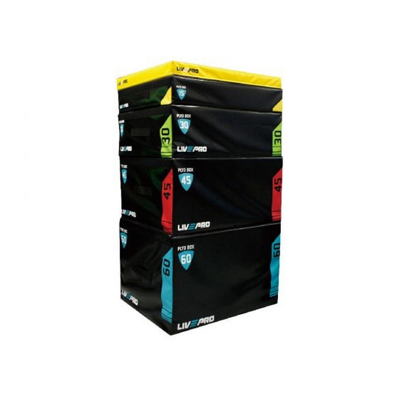 Плиометрический бокс Live Pro Soft Plyometric Box LP8151-XL 91,4x76,2x61 см, черный\синий 800_800