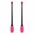 Булавы для художественной гимнастики Indigo 41 см, пластик, каучук, 2шт IN018-BKP черный-розовый 120_120